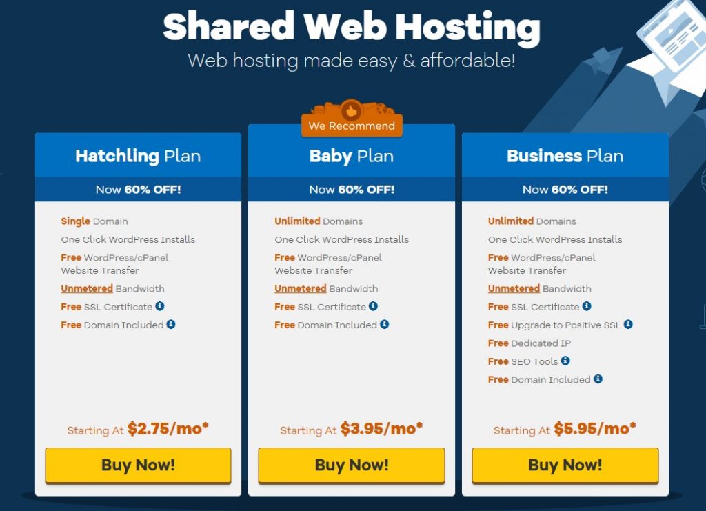 Buy shared web hosting online-from Hostgator.com