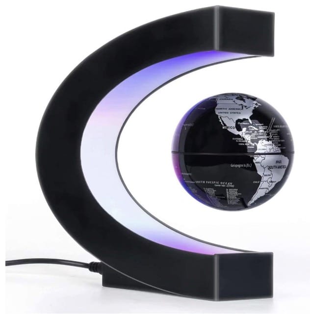Magnetic Levitation Floating Globe with LED Light, Desk Gadget Decor